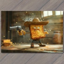 POSTCARD Toast Cowboy Hat Gun