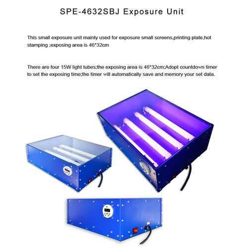Exposure unit for - exposure, screen