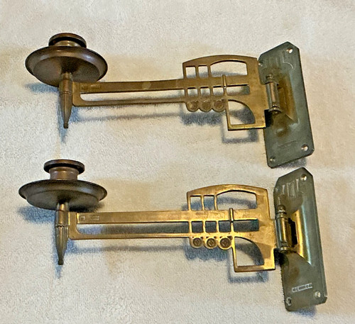 Antique brass pair piano - brass, /