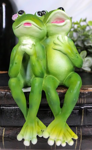Romantic frog couple sitting - romantic,