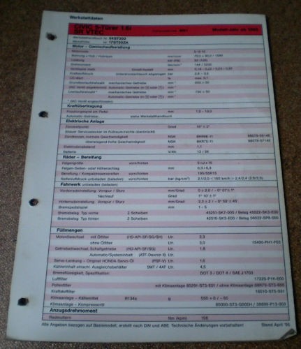 1995 honda civic 5dr sr - honda,