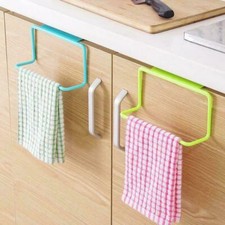 1Pc Plastic Hanging Holder Towel Rack Multifunction Cupboard Door Back Kitchen
