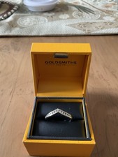 Beautiful White Gold Diamond Wishbone Ring Size T