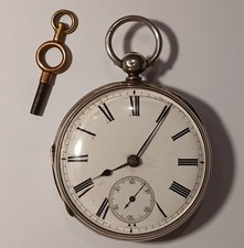 Antique Solid Silver Case Key