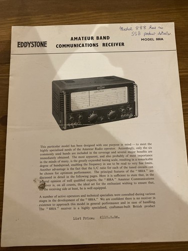 Eddystone 888a radio receiver - eddystone,