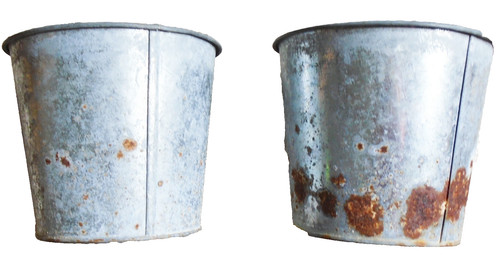 Galvanised pots rusted - 2,