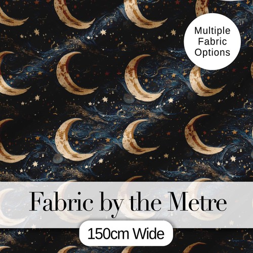 Ornate crescent moon - moon, stars