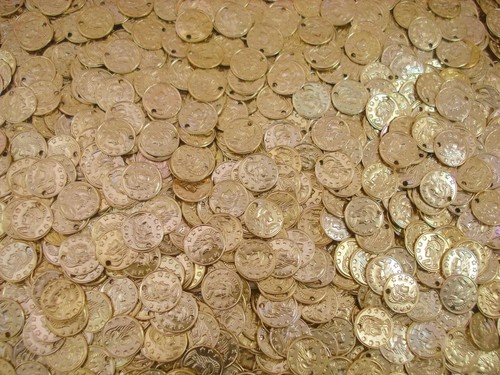 Belly dancing coins 19mm - 19mm, gold