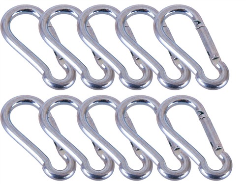 Carabiner x 60mm steel - 10,