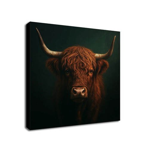 Majestic highland cow square - highland,