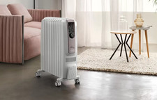 DeLonghi Dragon 4 Oil Filled Radiator Electric Heater 2.5kW Portable Home 11 Fin