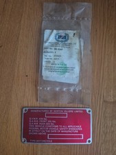 06 3247 Norton Commando Frame Identification Tag Plate vehcile chassis number