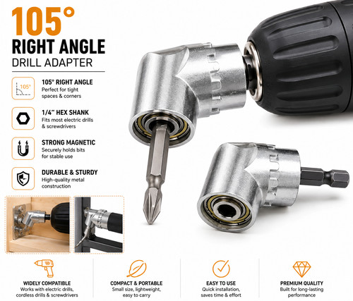 105 right angle - 105°, drill