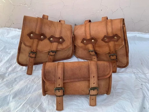 Real brown goat leather - brown,