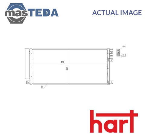 621 618 air con condenser - 621, a/c