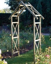 Wooden Garden Archway Rustic 10 Year Guarantee Rowlinson Outdoor Arch