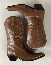 Faux Leather Cowgirl Boots Vegan Cowboy Boots Ladies’ Size EU 38