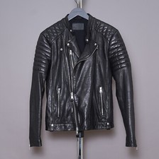 ALL SAINTS Leather Jacket Mens