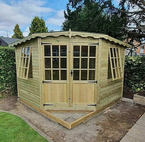 7x7 corner house summerhouse - house,