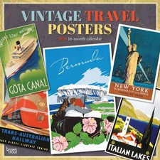 Vintage Travel Posters Calendar 2026 - Travel - Month To View