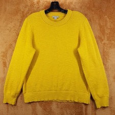 COS Sweater Womens Large Mustard Yellow Pullover Crew Wool Blend