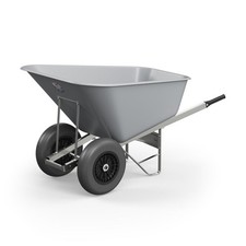Agri Barrow PUNCTURE PROOF Wheelbarrow 200 Litre Twin Wheel Plastic Tub