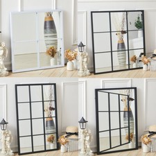 Window Style Mirror Home Decor