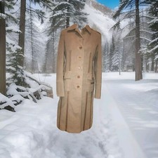 Karen Millen Winter coat Size 12 UK New RRP €370 Beige Cream Long Warm smart 