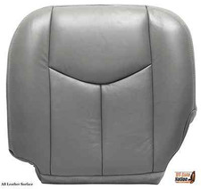 2003 004 2005 2006 GMC Sierra 1500 & 2500 Driver Bottom Leather Seat Cover Gray