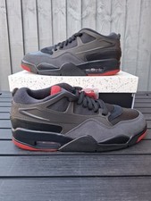 Air Jordan 4 RM Black Red (Bred) Men's Trainers Size 9 (UK) RRP £135 BNIB Fast!
