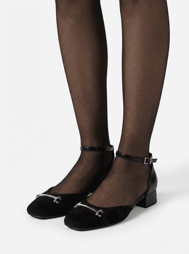 Black two tone - faux, suede