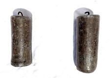 Pair Antique Lead Weights Longcase Clock / Grandfather Grandmother Clock 06