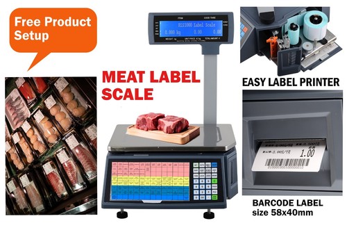 Butcher scale with - scale, barcode