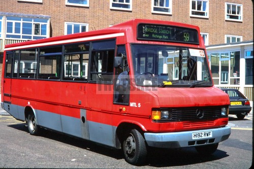35mm slide london buses - slide,