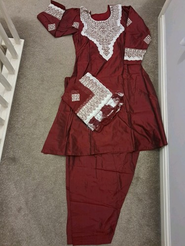 New punjabi suit maroon silk - punjabi,