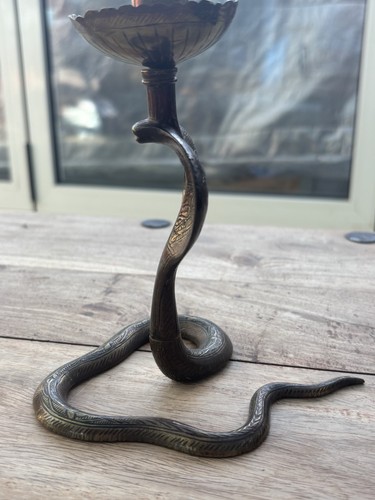 Antique brass cobra snake - brass,