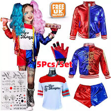 Suicide Squad Kids Harley Quinn Costume Girls Book Day Week Fancy Dress Outfit