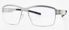 Ic! Berlin Glasses Frame Bernardino Pearl Rectangle Satin Silver Light Flexible