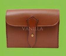 Fox Hunting Real Leather Sandwich Tin Case Shooting Saddle Attach Leather Case