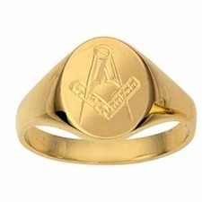 Hand Engraved Masonic Ring –