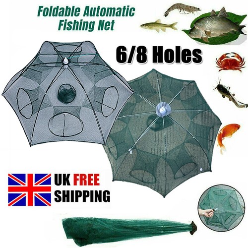 8holes foldable fishing net - foldable,