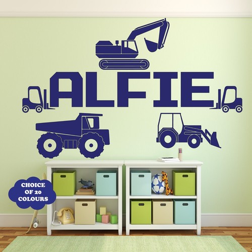 Construction wall stickers - wall,