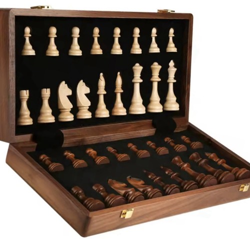 Luxury wooden chess set - wooden,