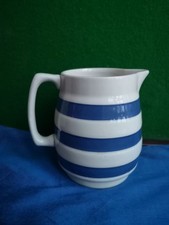 Vintage Chef Ware Blue Striped Cream  Milk Jug Staffordshire