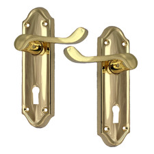 Brass Internal Door Handle Set