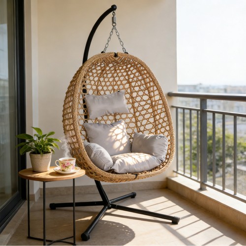 Hanging egg chair rattan swing - egg,