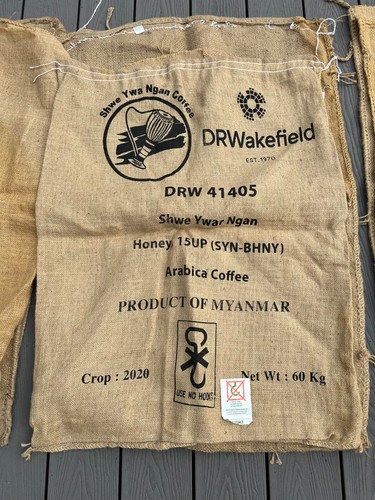 Vintage hessian coffee sack - hessian,