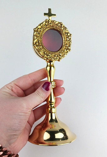 High polished brass monstrance - high,