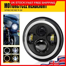 Universal Motorcycle Headlight 7" inch Motorbike Hi/Lo LED Front Light Headlamp