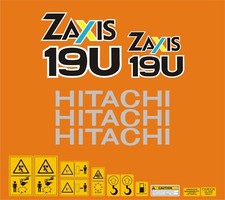 Hitachi Zaxis 19U Mini Digger Decal Set 